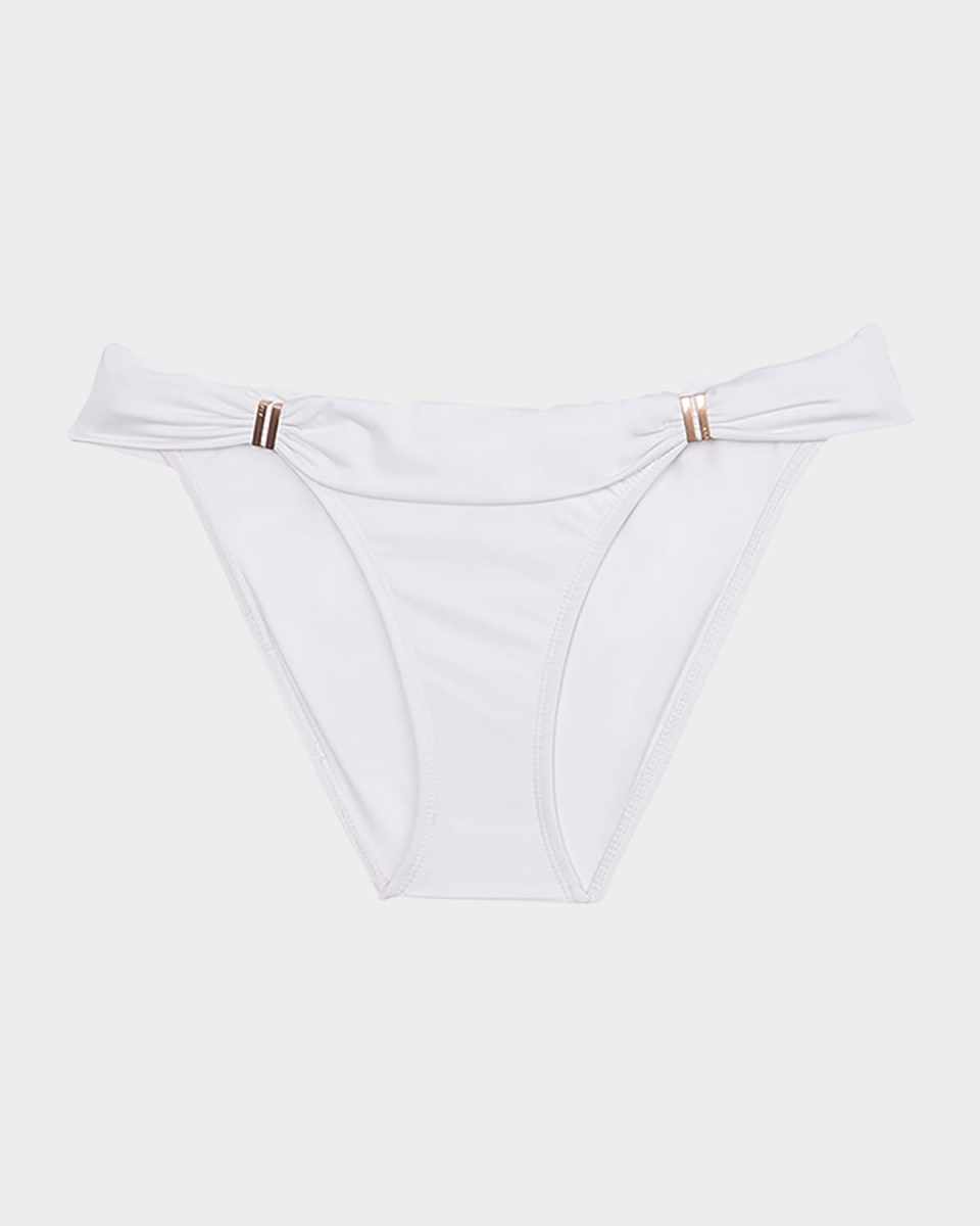 Bia Solid Swim Bikini Bottom, Whit